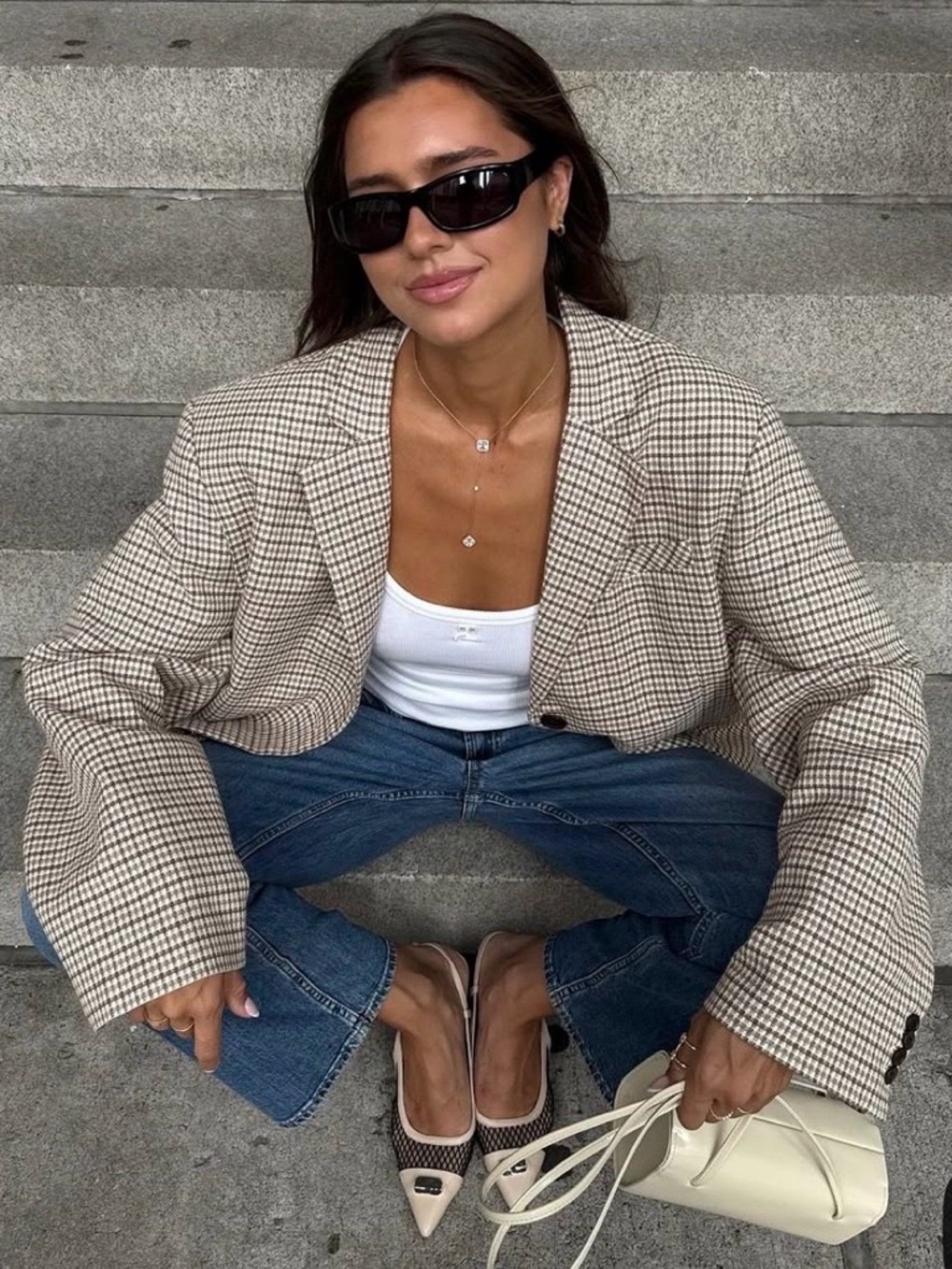 NWOT HOUSE OF HARLOW PLAID BLAZER ✨💼 - Picture 3 of 5